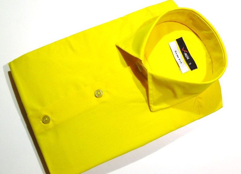  Рубашка для мальчика школьная, жёлтая, приталенная 2 - 19 