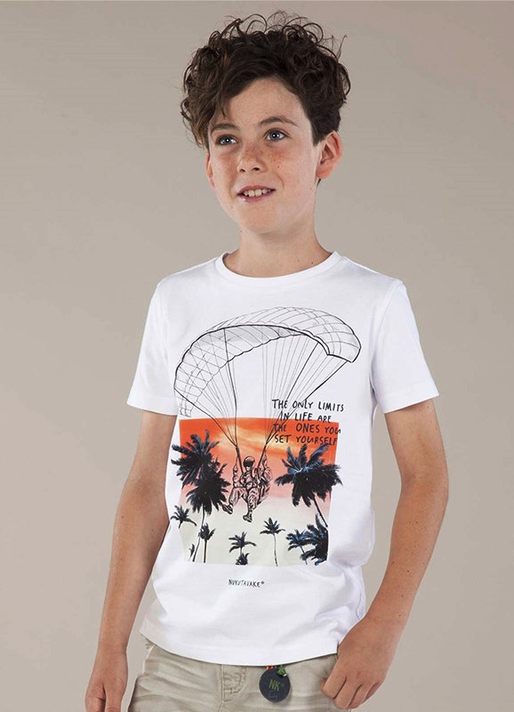  Белая футболка для мальчика - подростка короткий рукав 6061 - 56, Майорал, Испания 