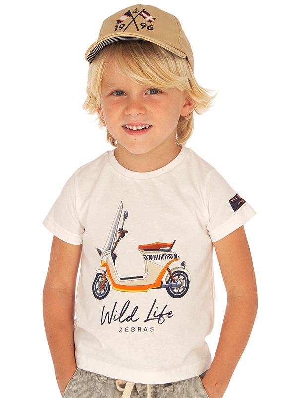  Белая футболка для мальчика 3071 - 61, Майорал, Испания 